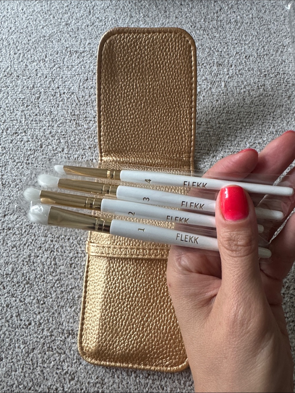 FLEKK 4 Piece Gold Brush Set